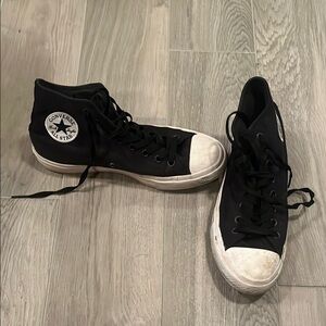 Converse - Chuck Taylor Unisex Black and White Shoes Size: 8.5 Mens 10.5 Womens